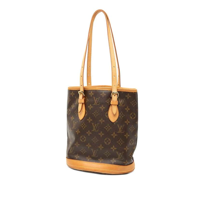 Louis Vuitton Monogram Petit Bucket Brown Good condition - Back View