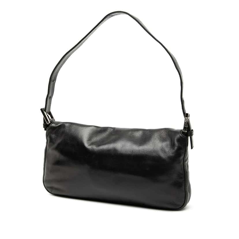 Fendi Leather Baguette Black Leather Good condition - Back View