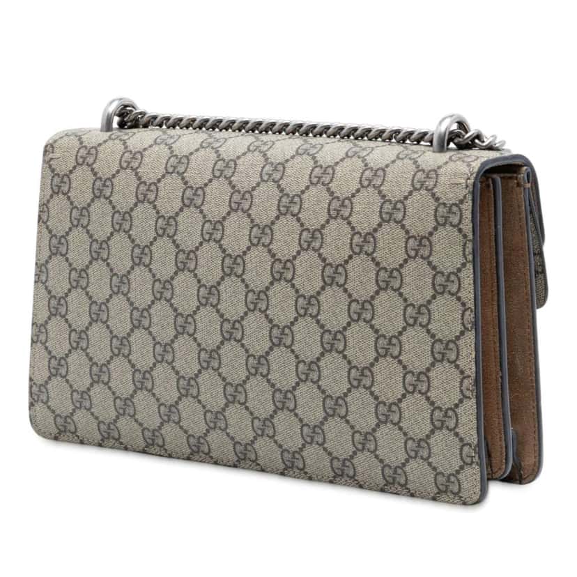 Gucci Medium GG Supreme Dionysus Shoulder Bag Brown Canvas Good condition - Back View
