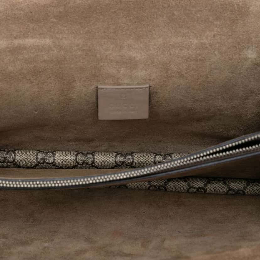 Gucci Medium GG Supreme Dionysus Shoulder Bag Brown Canvas Good condition - Model View