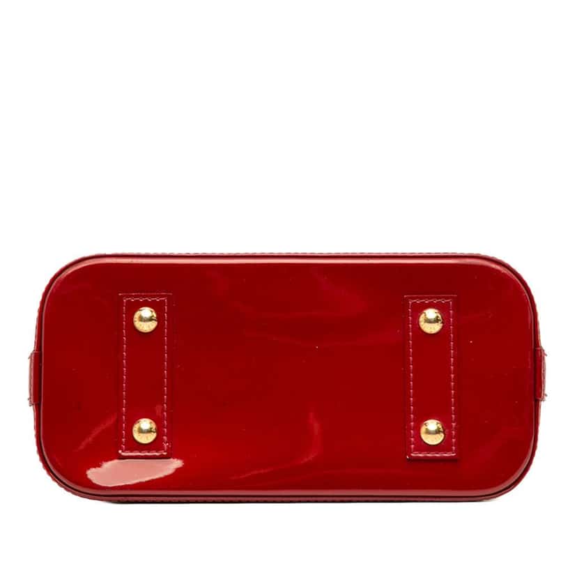 Louis Vuitton Monogram Vernis Alma BB Red Leather Good condition - Inside View