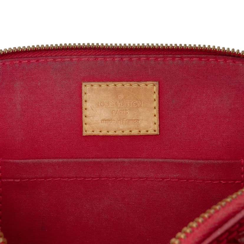 Louis Vuitton Monogram Vernis Alma BB Red Leather Good condition - Box View