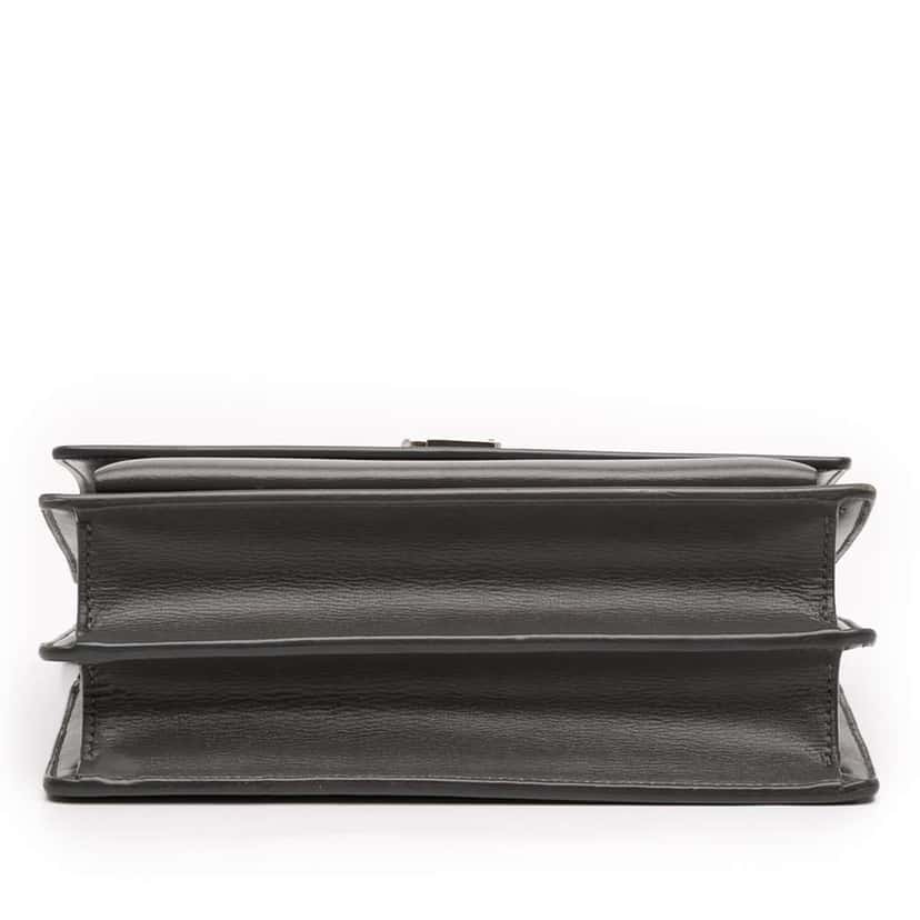 Saint Laurent Medium Leather Monogram Sunset Crossbody Grey Leather Good condition - Inside View