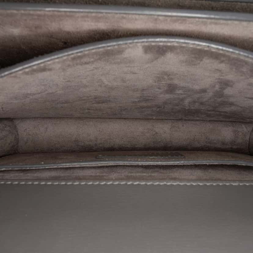 Saint Laurent Medium Leather Monogram Sunset Crossbody Grey Leather Good condition - Model View