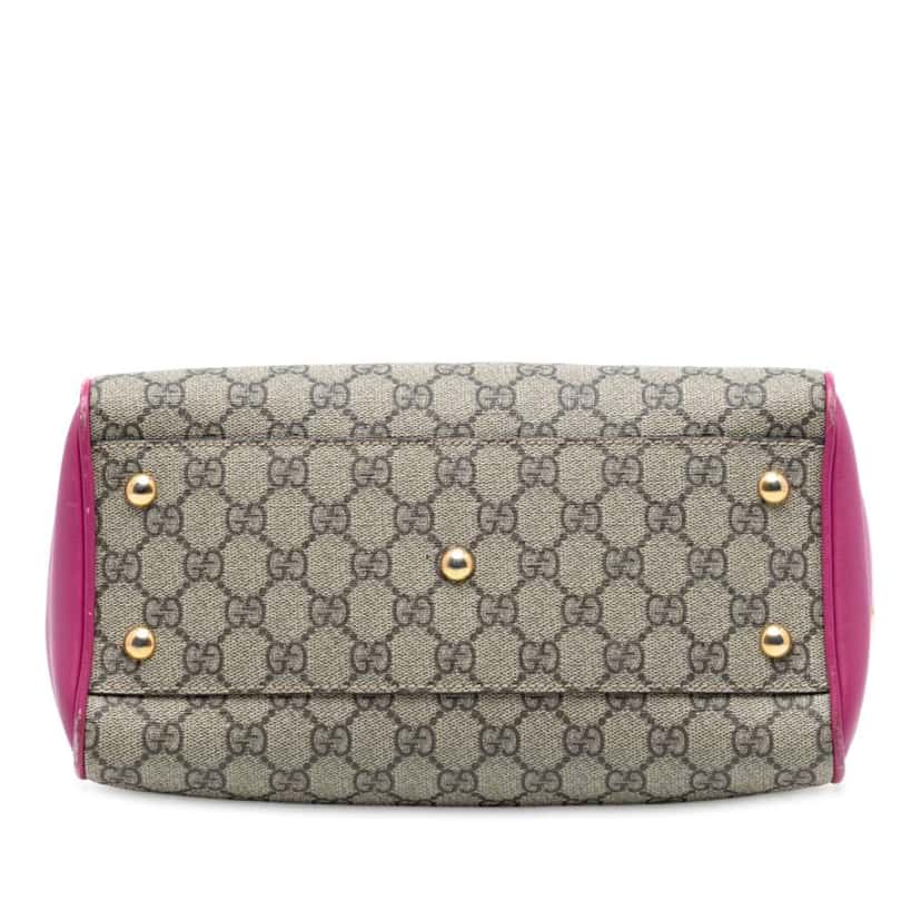 Gucci Small GG Supreme Satchel Brown Canvas Good condition - Inside View