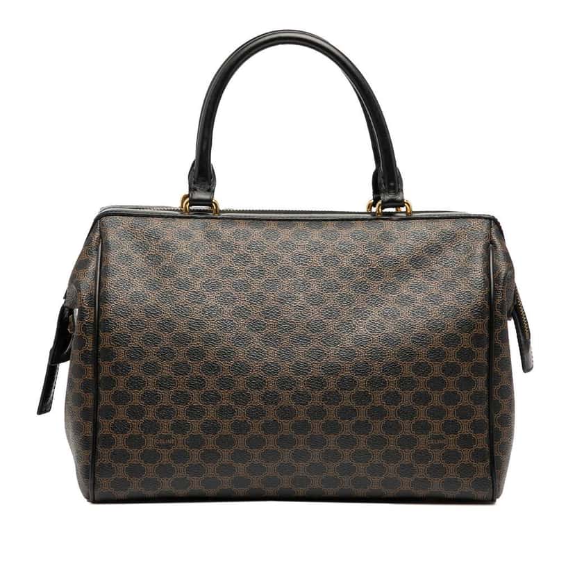Celine Macadam Coated Canvas Handbag Brown Canvas Good condition - Front View