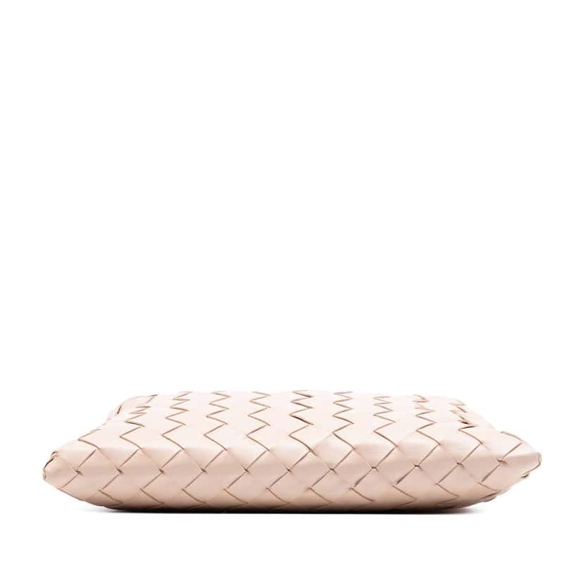 Bottega Veneta Mini Calfskin Intrecciato Hop Satchel Pink Leather Good condition - Inside View