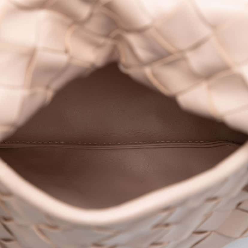 Bottega Veneta Mini Calfskin Intrecciato Hop Satchel Pink Leather Good condition - Box View