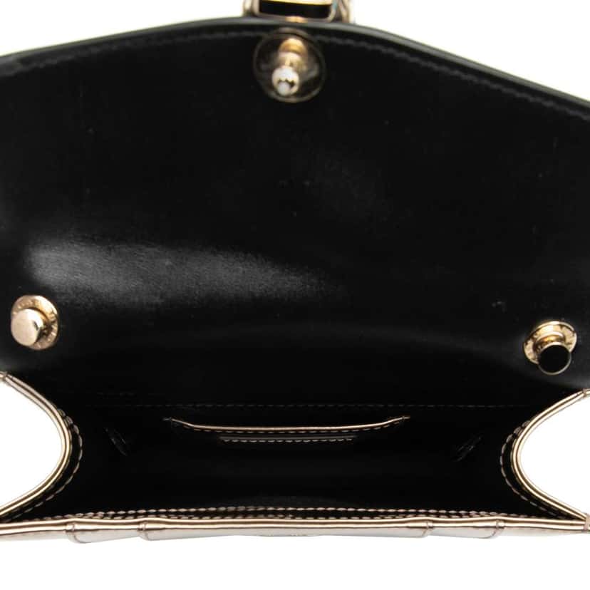 Bvlgari Small Patent Serpenti Forever Crossbody Gold Leather Good condition - Model View