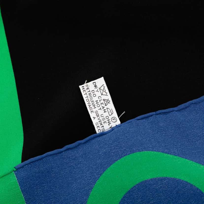Chanel Logo Printed Silk Scarf Black Silk Good condition - Model View