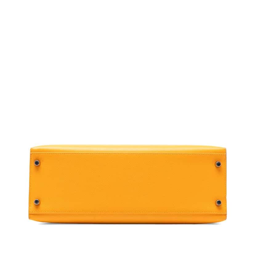 Hermès Epsom Kelly II Sellier 32 Yellow Leather Good condition - Inside View