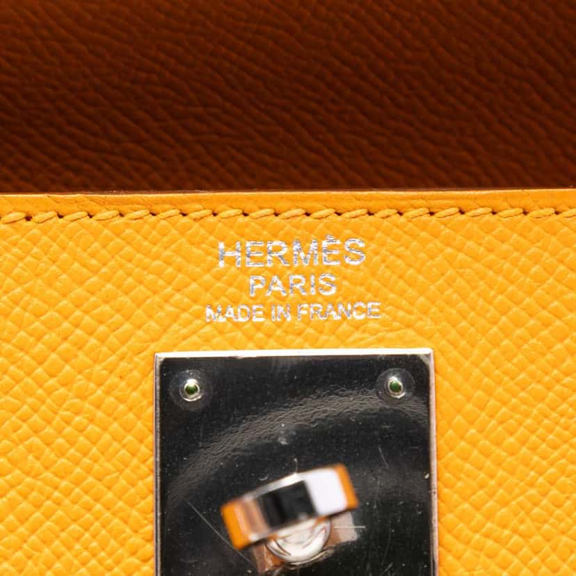 Hermès Epsom Kelly II Sellier 32 Yellow Leather Good condition - Box View