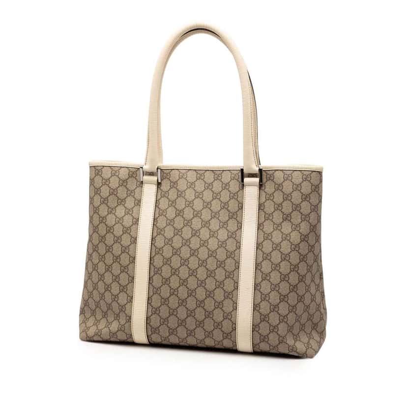 Gucci GG Supreme Tote Brown Canvas Good condition - Back View