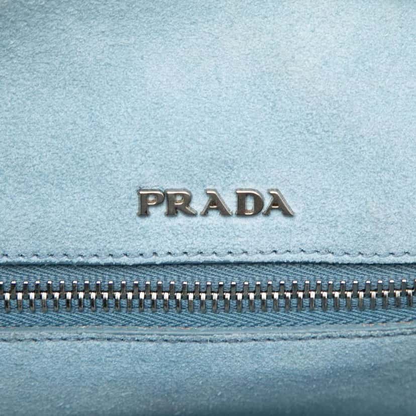 Prada Glace Calf Etiquette Tote Black Leather Good condition - Box View