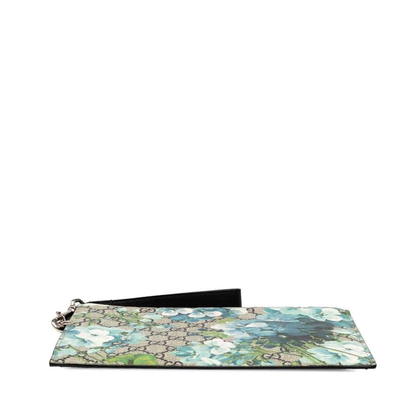 Gucci GG Supreme Blooms Clutch Blue Canvas Good condition - Inside View