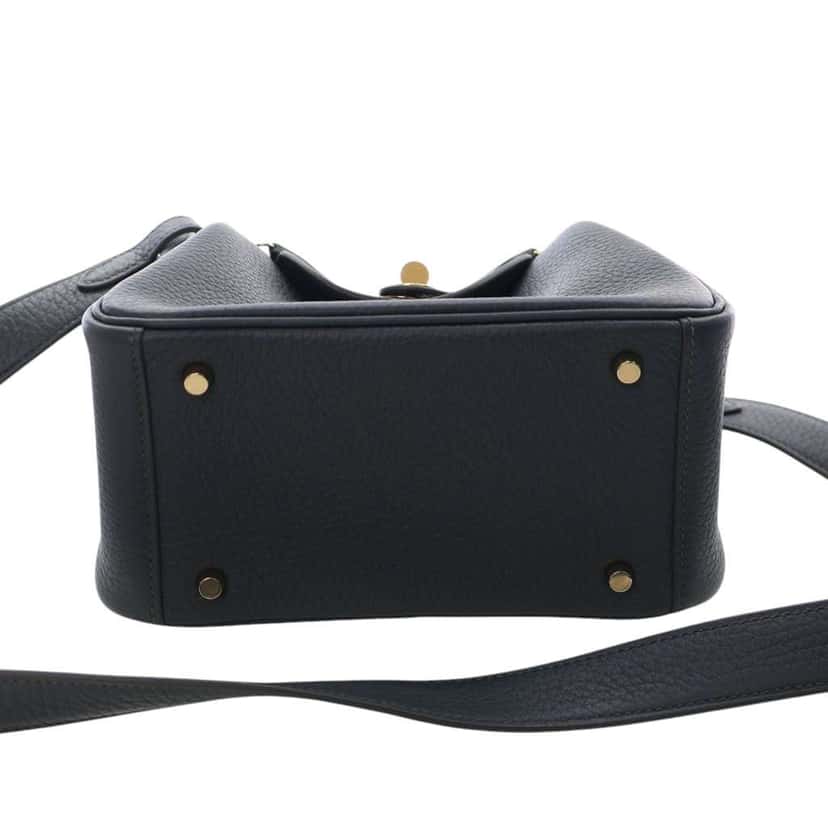 Hermès Mini Clemence Lindy 20 Green Leather Good condition - Box View