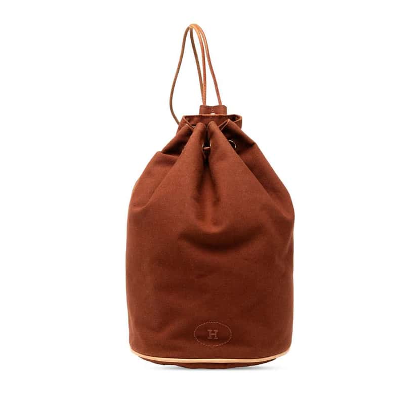 Hermès Toile Polochon Mimile Brown Canvas Good condition - Front View