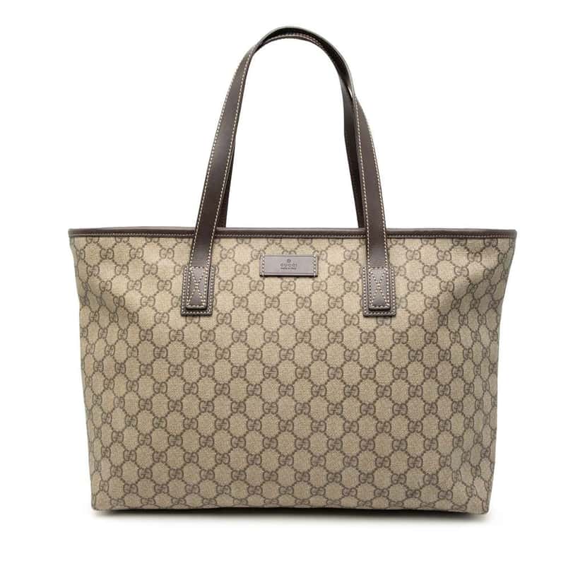 Gucci GG Supreme Tote Brown Canvas Good condition - Front View