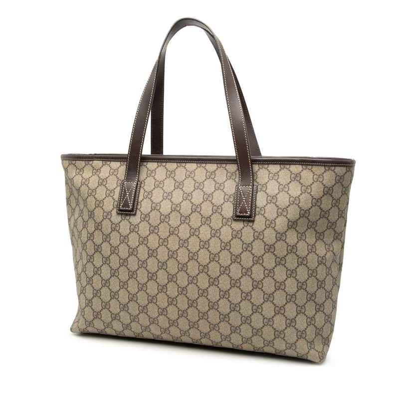 Gucci GG Supreme Tote Brown Canvas Good condition - Back View