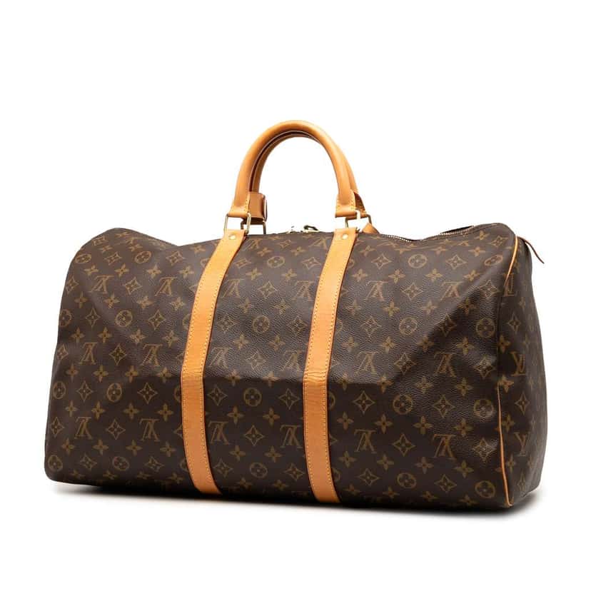 Louis Vuitton Monogram Keepall 50 Brown Good condition - Back View