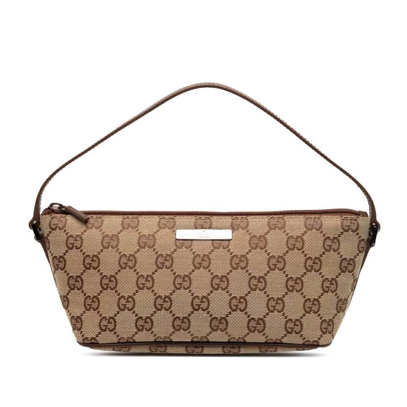 Gucci GG Canvas Boat Brown Canvas Good condition - Front View