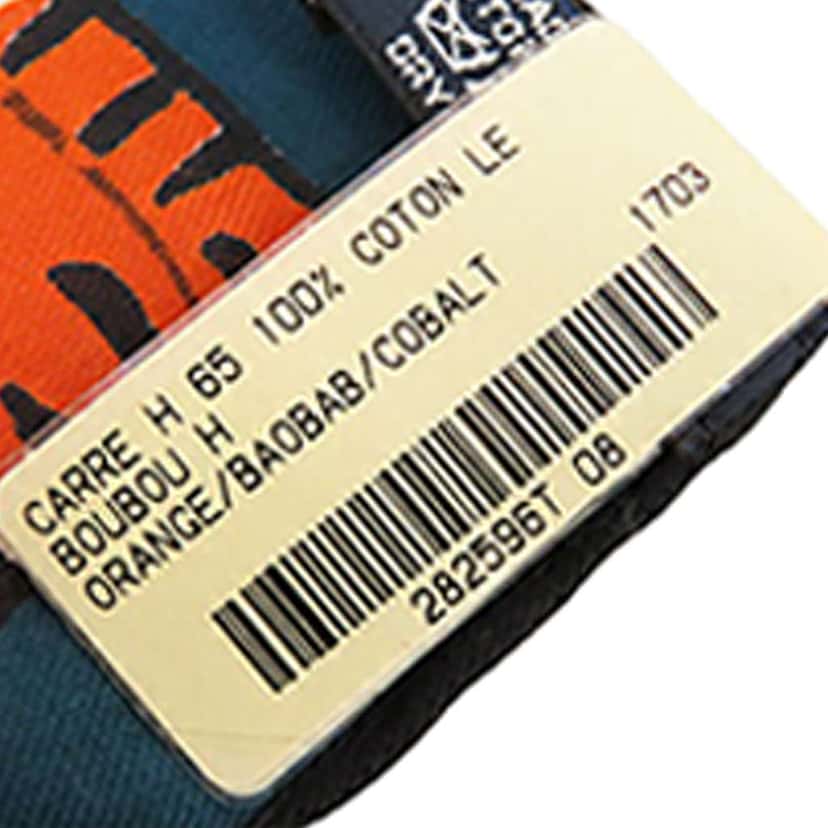 Hermès Le Boubou H Cotton Scarf Carre 65 Orange Cotton Good condition - Box View