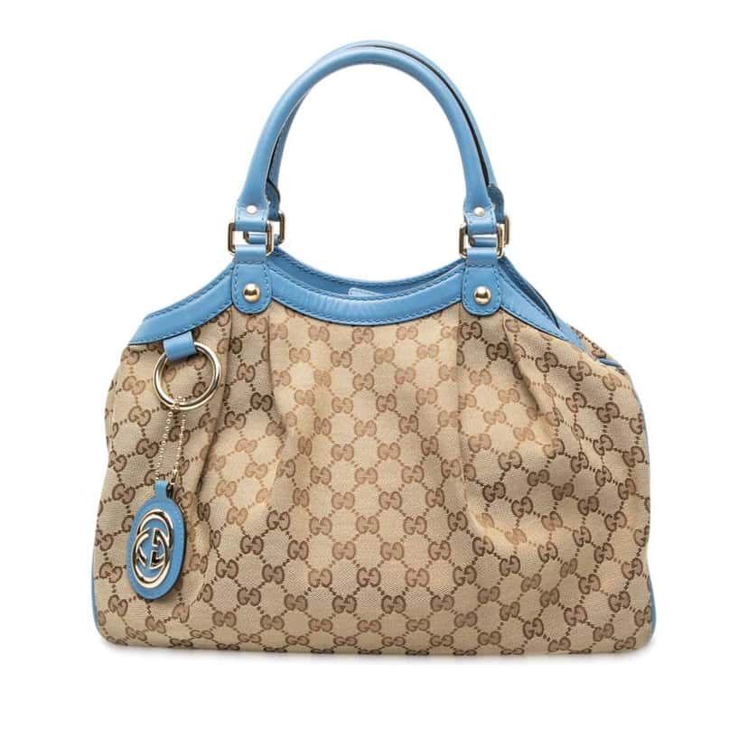 Gucci Medium GG Canvas Sukey Tote Brown Canvas Good condition - Front View