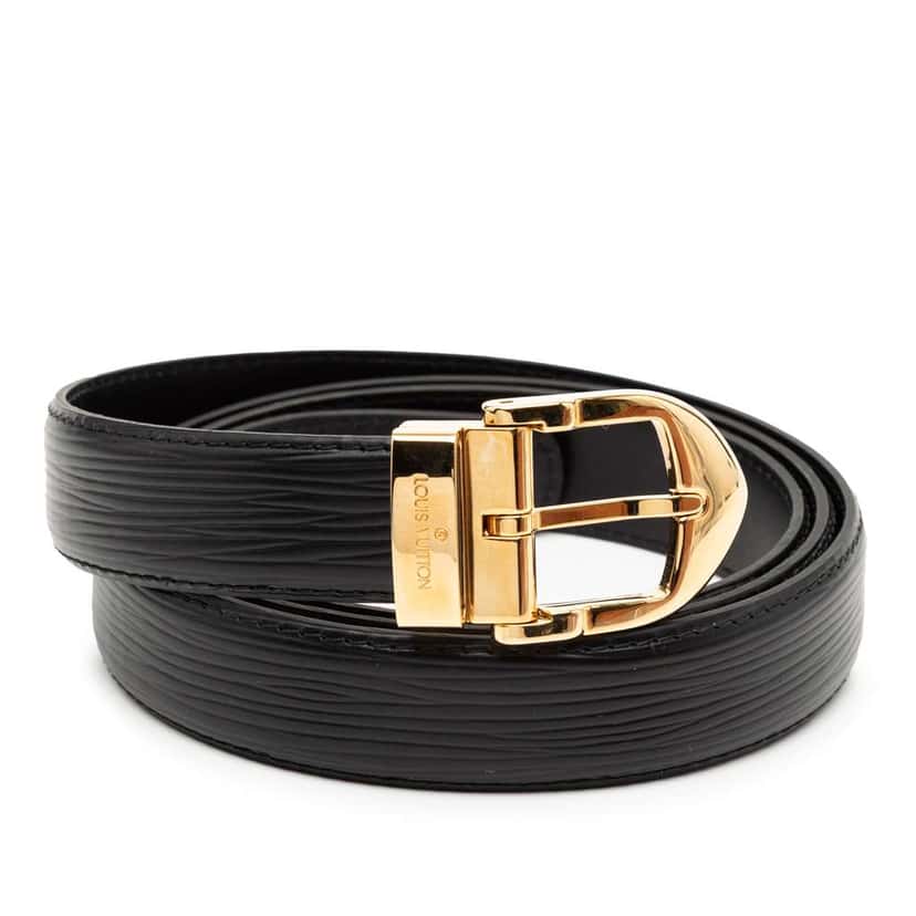 Louis Vuitton Epi Classic Belt Black Leather Good condition - Front View