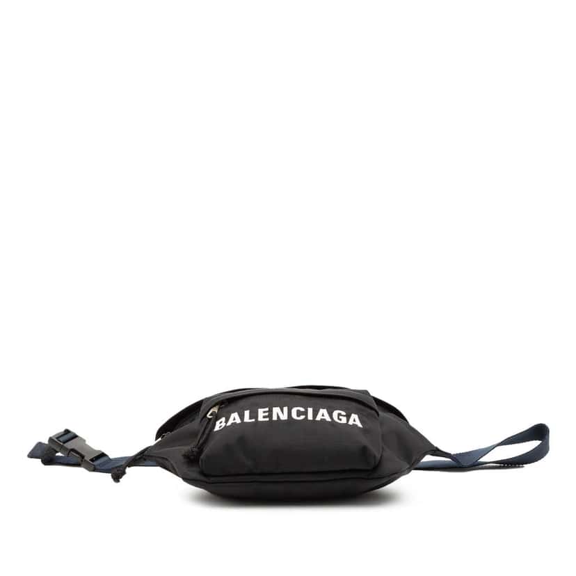 Balenciaga Nylon Logo Wheel Belt Bag Black Good condition - Inside View