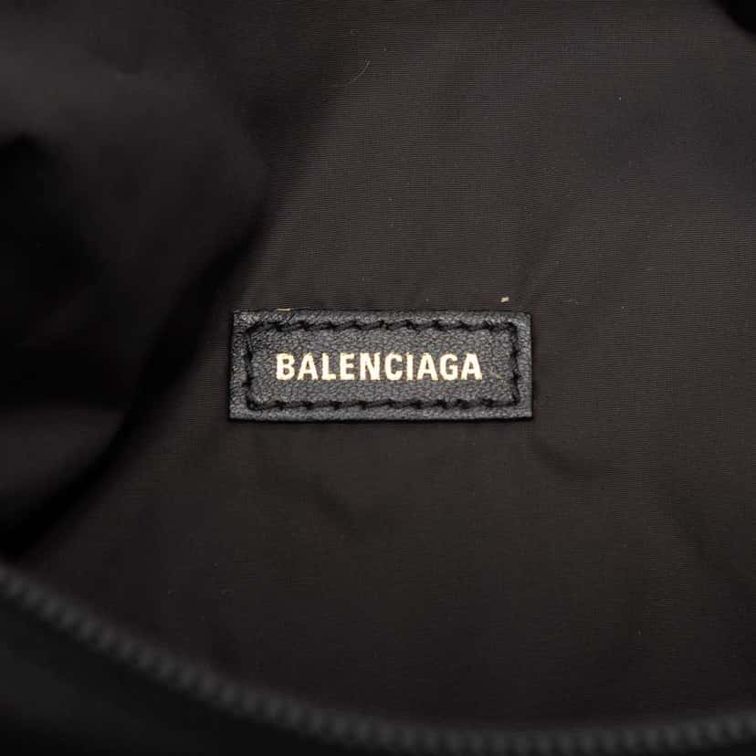 Balenciaga Nylon Logo Wheel Belt Bag Black Good condition - Box View