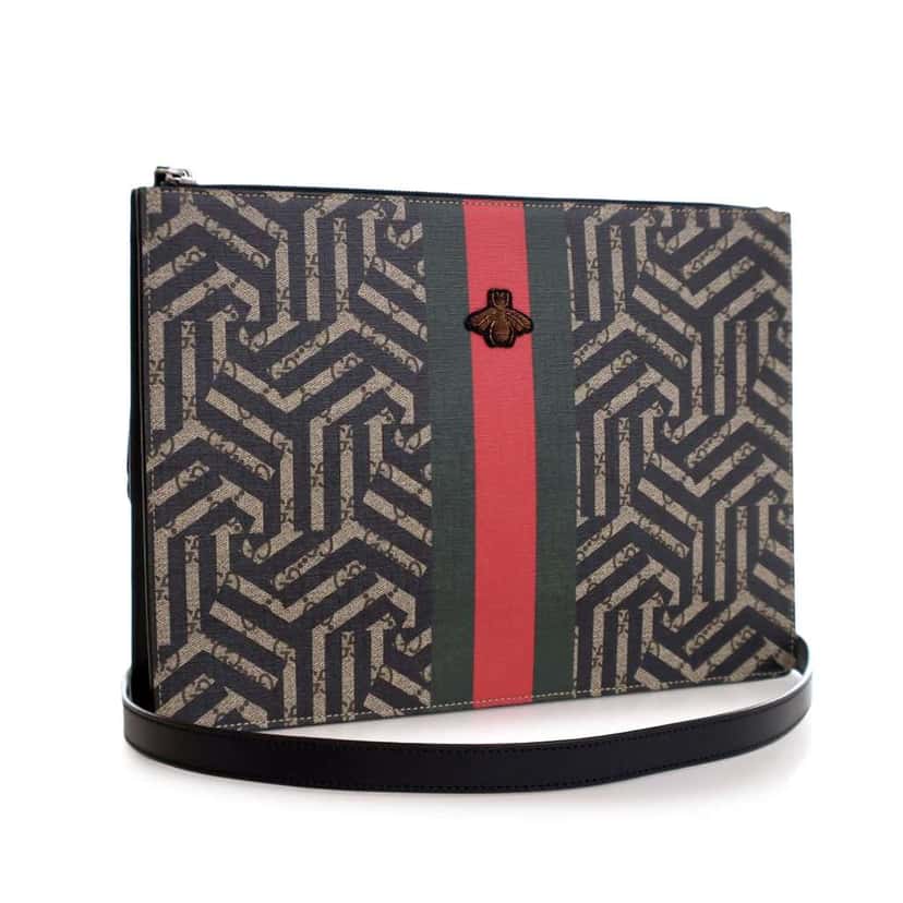 Gucci GG Supreme Caleido Web Messenger Bag Brown Canvas Good condition - Inside View