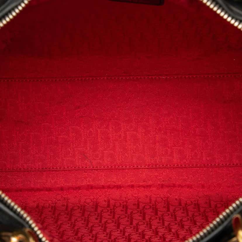 Dior Large Lambskin Cannage Lady Dior Black Leather Good condition - Model View