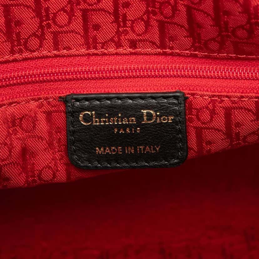 Dior Large Lambskin Cannage Lady Dior Black Leather Good condition - Box View