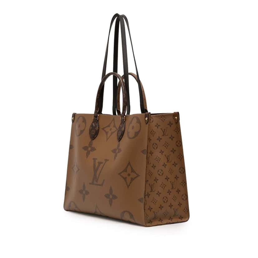 Louis Vuitton Monogram Reverse Giant OnTheGo GM Brown Good condition - Back View
