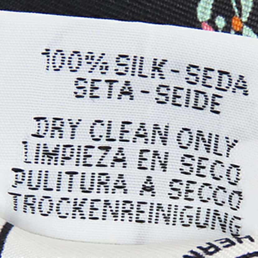 Hermès Brides de Gala en Fleurs Silk Twilly Scarf Black Silk Good condition - Box View