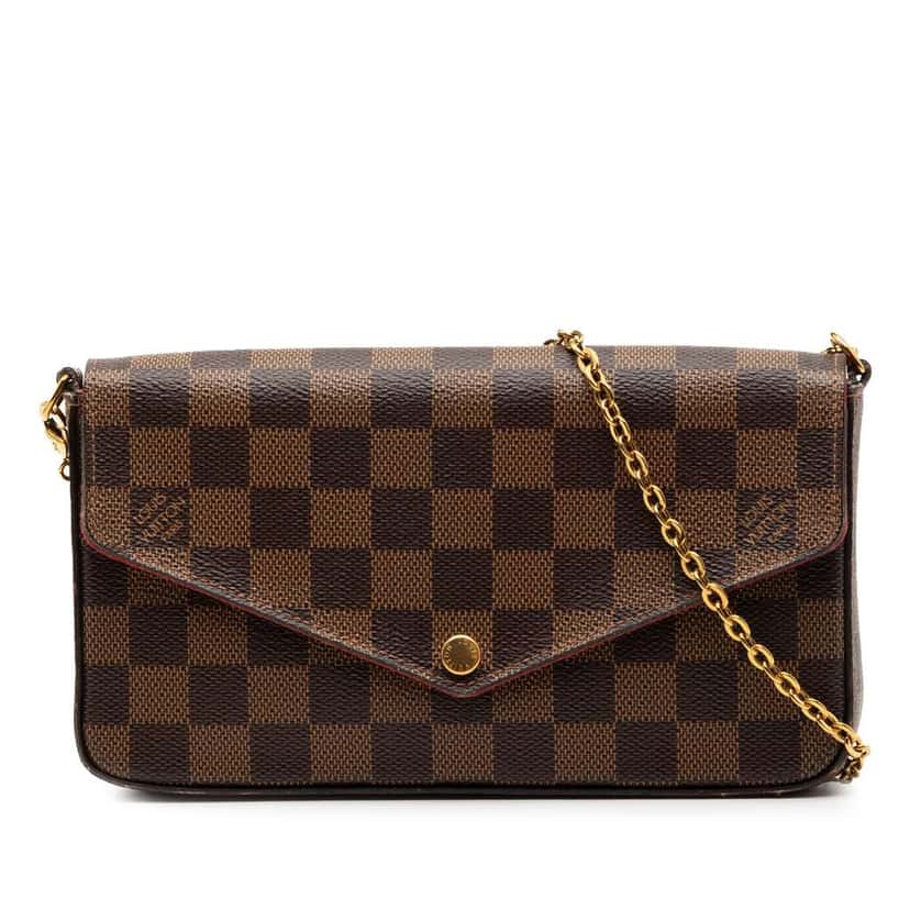 Louis Vuitton Damier Ebene Pochette Felicie Brown Good condition - Front View