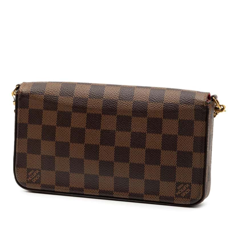 Louis Vuitton Damier Ebene Pochette Felicie Brown Good condition - Back View