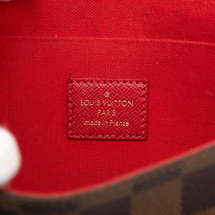 Louis Vuitton Damier Ebene Pochette Felicie Brown Good condition - Box View
