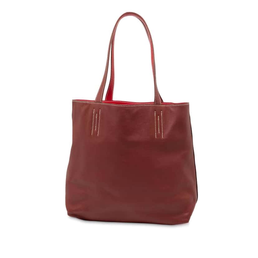 Hermès Veau Sikkim Double Sens 28 Red Leather Good condition - Back View