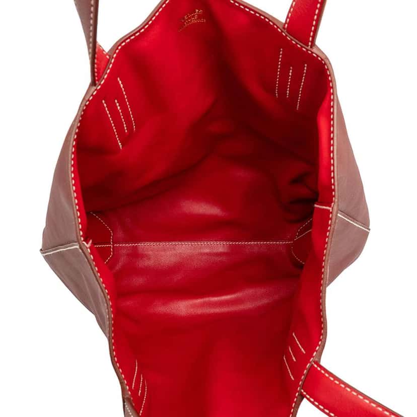 Hermès Veau Sikkim Double Sens 28 Red Leather Good condition - Model View