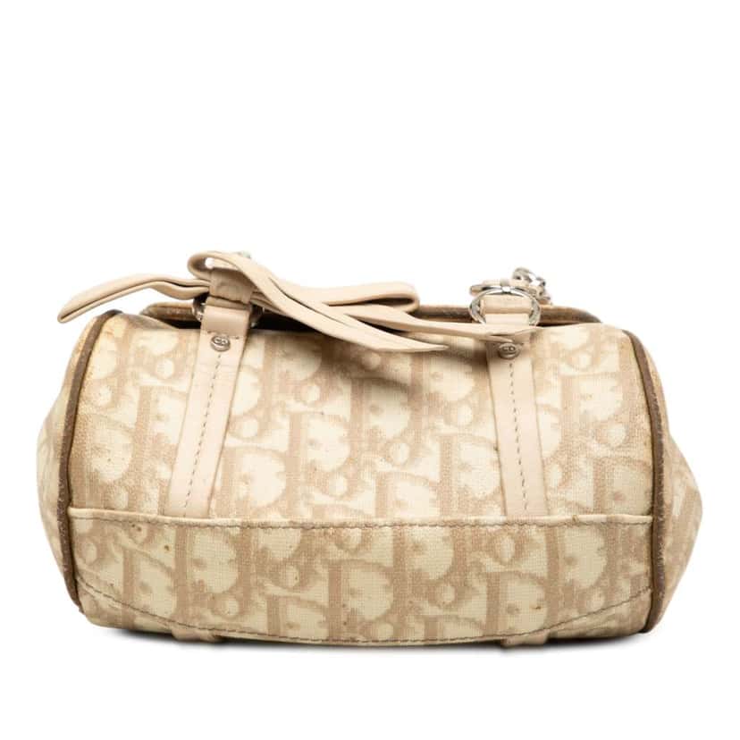 Dior Mini Diorissimo Trotter Coated Canvas Romantique Handbag Brown Canvas Good condition - Inside View