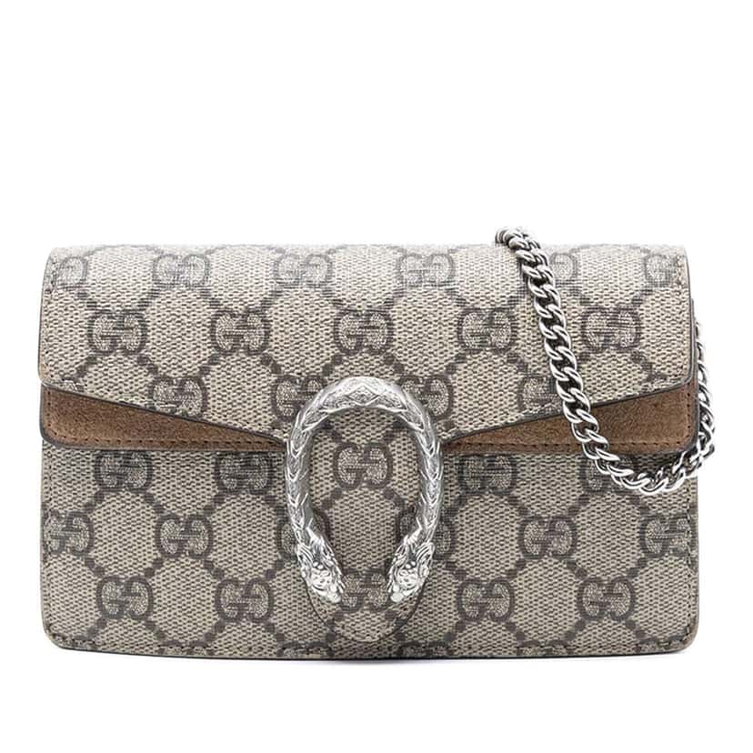 Gucci Mini GG Supreme Dionysus Crossbody Brown Canvas Good condition - Front View