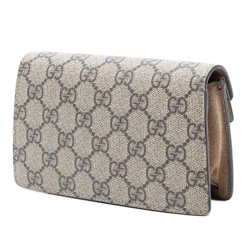 Gucci Mini GG Supreme Dionysus Crossbody Brown Canvas Good condition - Back View
