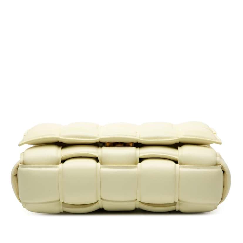 Bottega Veneta Nappa Intrecciato Padded Cassette Crossbody Yellow Leather Very good condition - Inside View