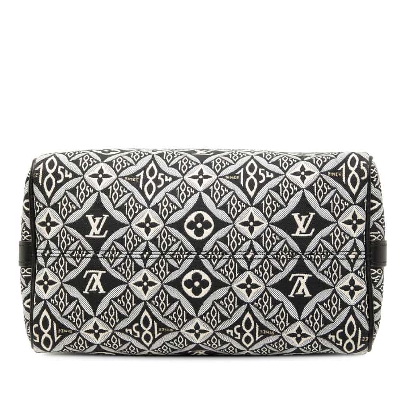 Louis Vuitton Monogram Jacquard Since 1854 Speedy Bandouliere 25 Black Canvas Good condition - Inside View