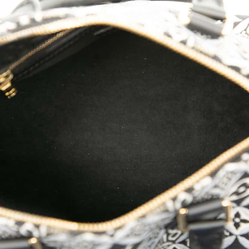 Louis Vuitton Monogram Jacquard Since 1854 Speedy Bandouliere 25 Black Canvas Good condition - Model View