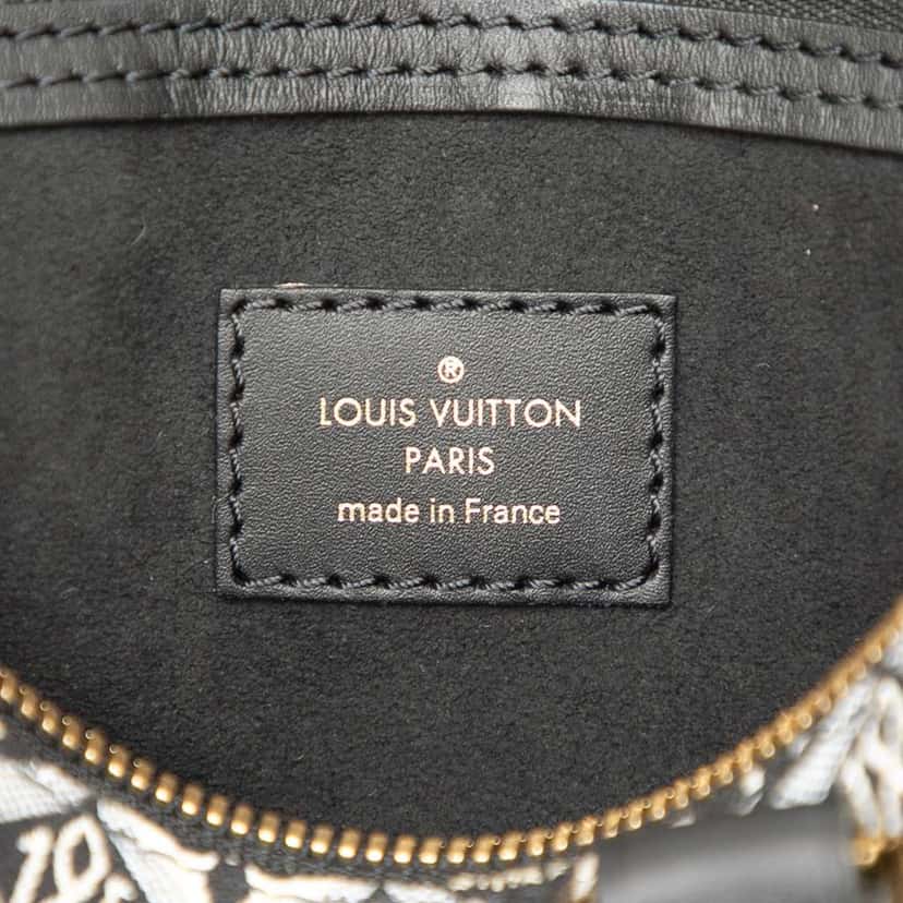 Louis Vuitton Monogram Jacquard Since 1854 Speedy Bandouliere 25 Black Canvas Good condition - Box View