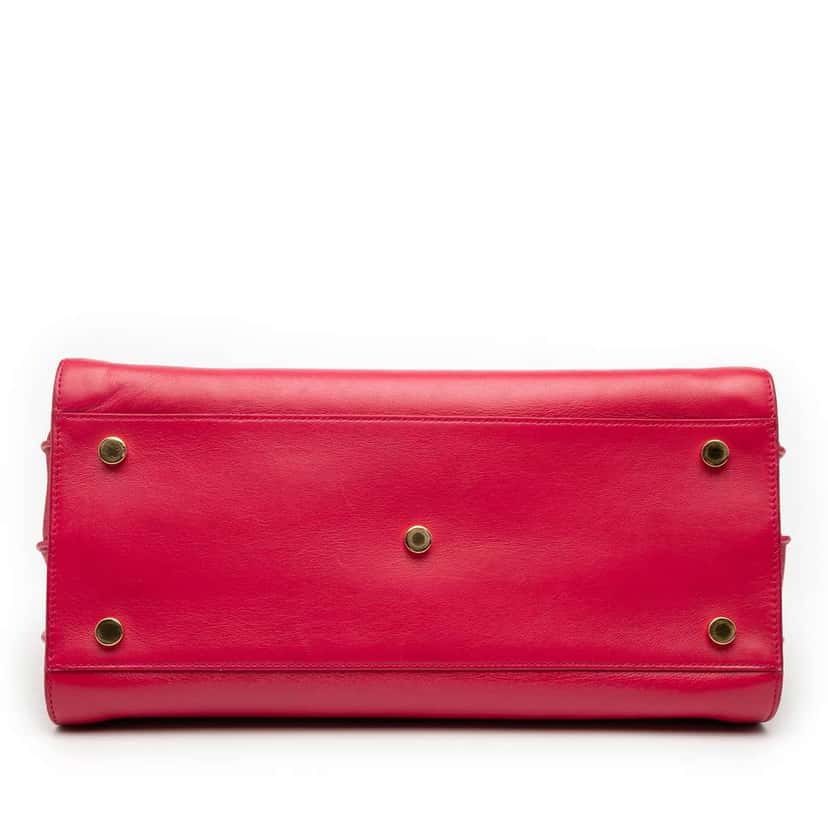 Saint Laurent Small Leather Sac De Jour Satchel Pink Leather Good condition - Inside View