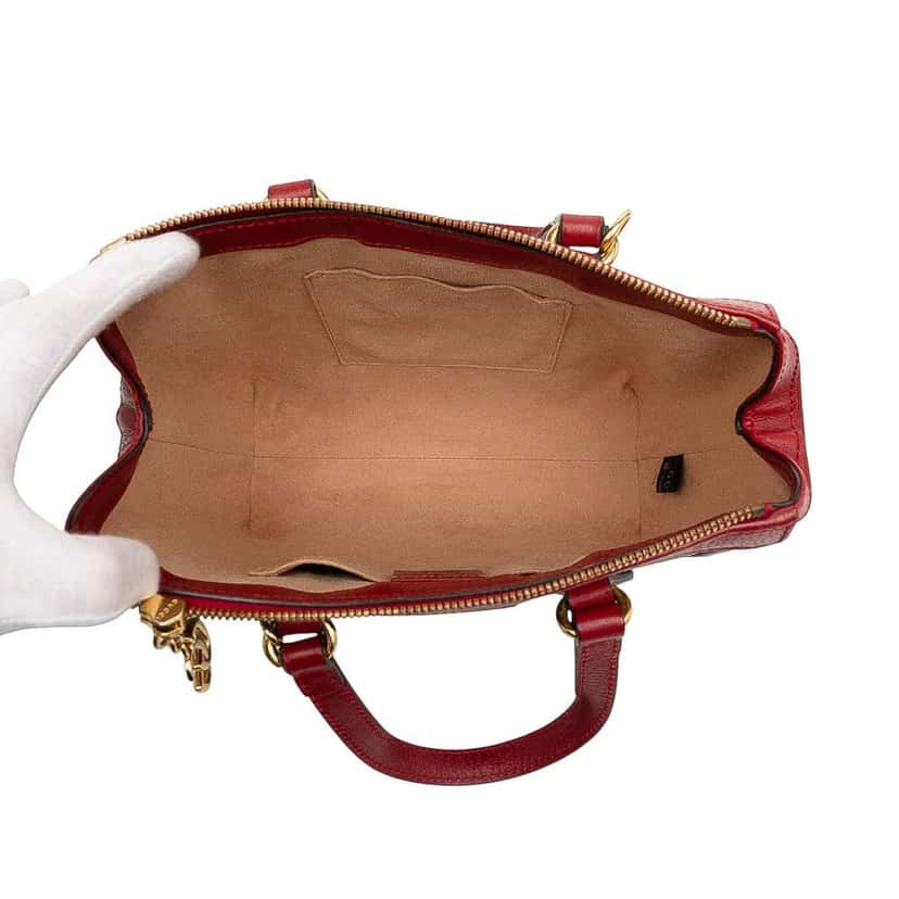 Gucci GG Flora Ophidia Satchel Brown Canvas Good condition - Model View