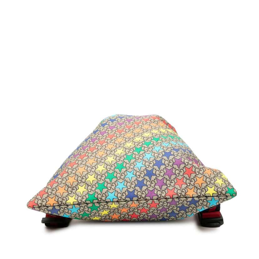 Gucci GG Supreme Web Star Print Childrens Backpack Brown Canvas Very good condition - Inside View